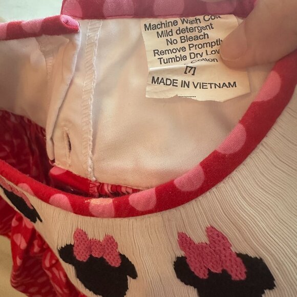 Disney Mickey mouse smocked 2 piece set, size 7 - Picture 2 of 3